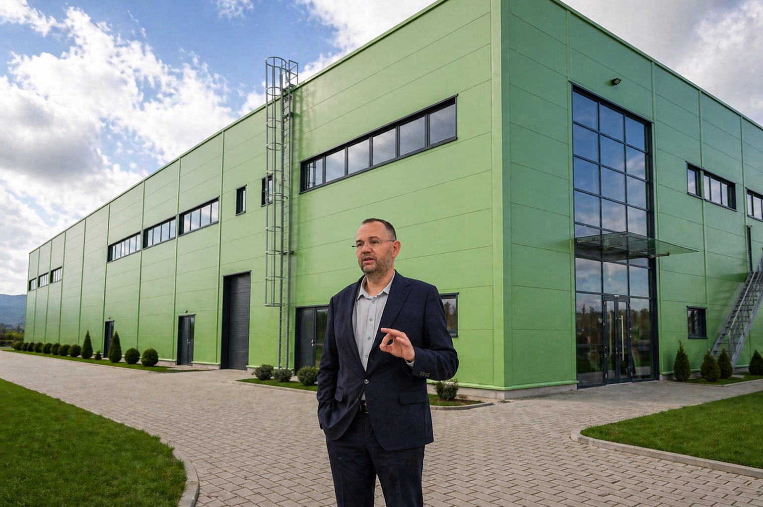 Tudor Ilie at the DVR Pharm factory in Prejmer, Brașov
